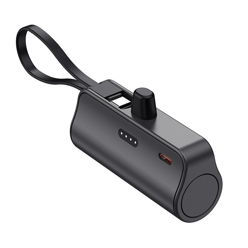 Bærbar powerbank med integrert ladekabel og kompakt design Skanto