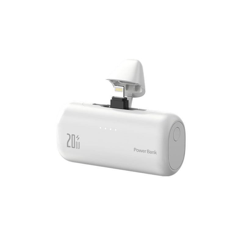 Powerbank med integrert ladeport og LED-statusindikator Skanto