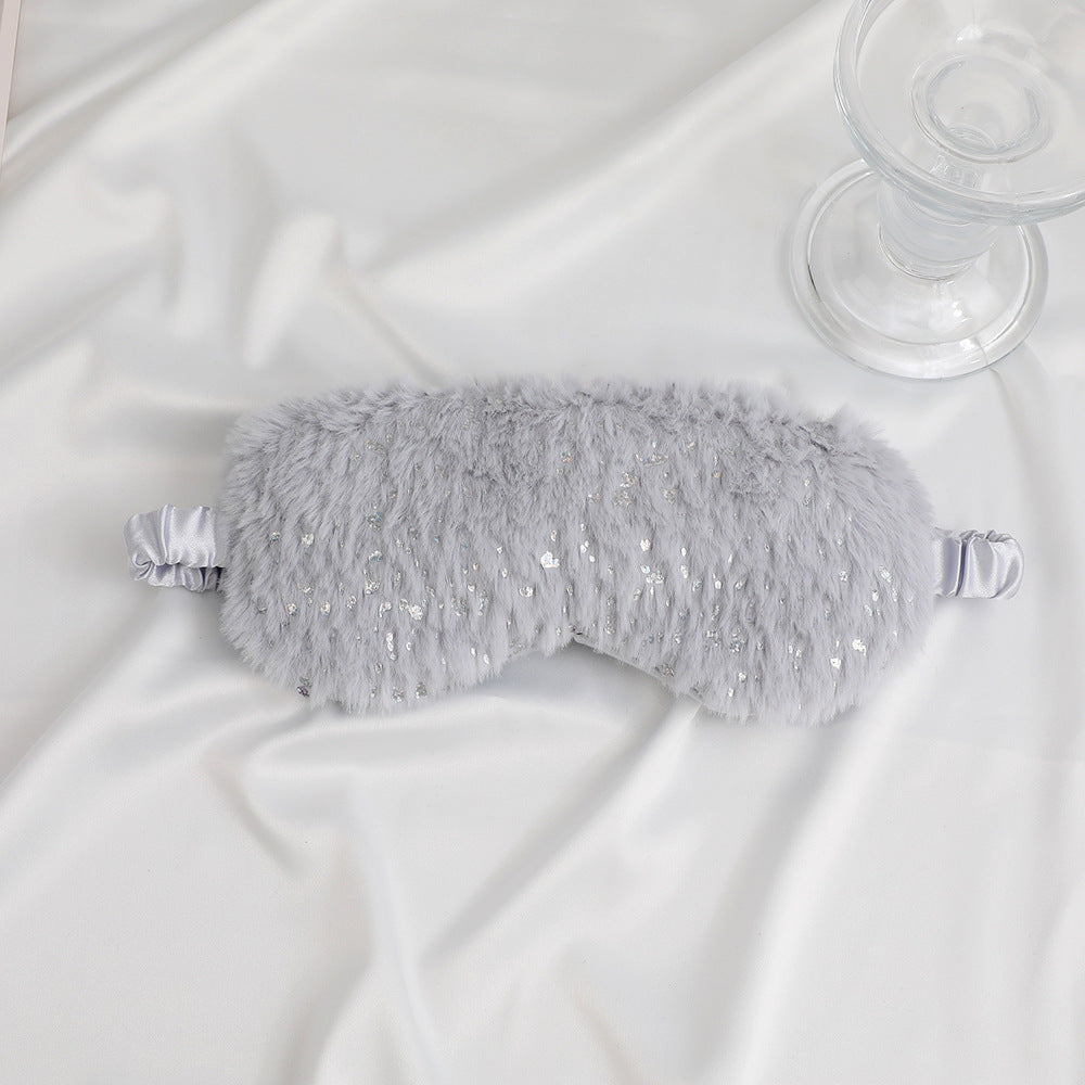 Unisex nan myk øyemaske av kunstfell med julemotivprägninger Skanto