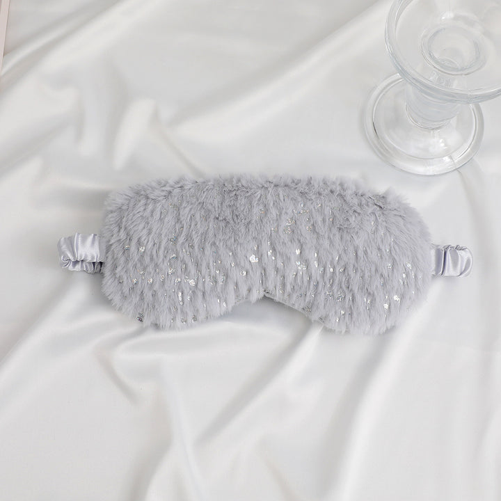 Unisex nan myk øyemaske av kunstfell med julemotivprägninger Skanto