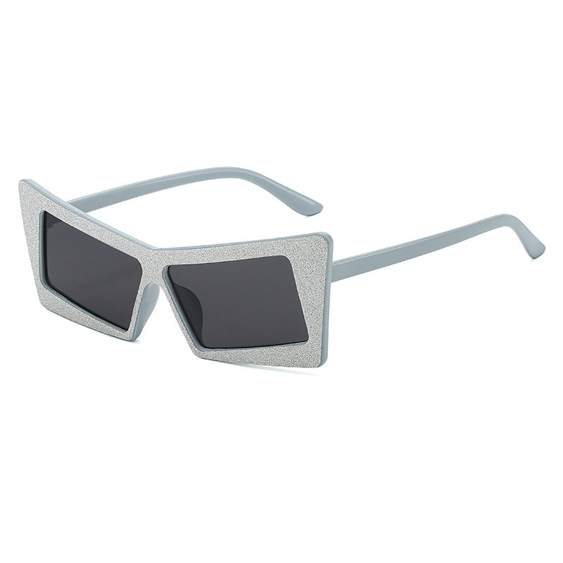 Dame geometrisk solbrille med glitrende elementer Skanto