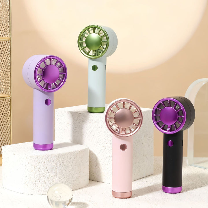 Kvinne Bærbar Vifte med kraftig batteriteknologi og elegant design Skanto