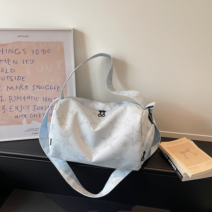 Dame sportbag Skanto med stilfullt stjernemønster