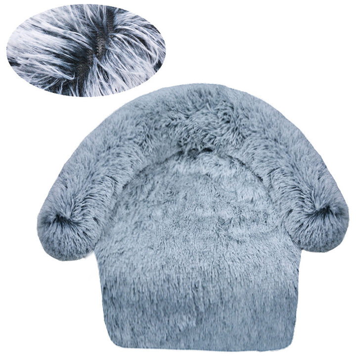 Fluffy Rund Sofa Hundeseng