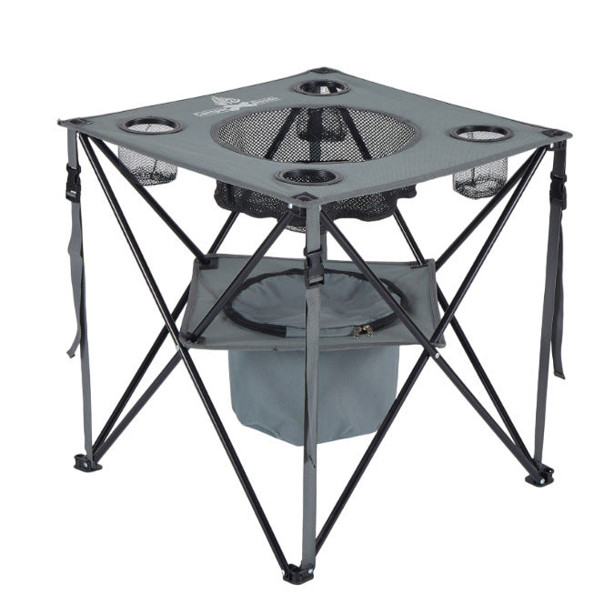 Folding Table with Drink Holders Skanto