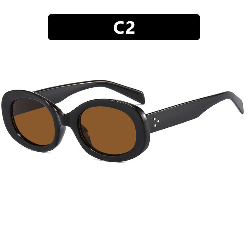 Women's Fashionable Sunglasses in Elegant Oval Design with Robust Frame Skanto