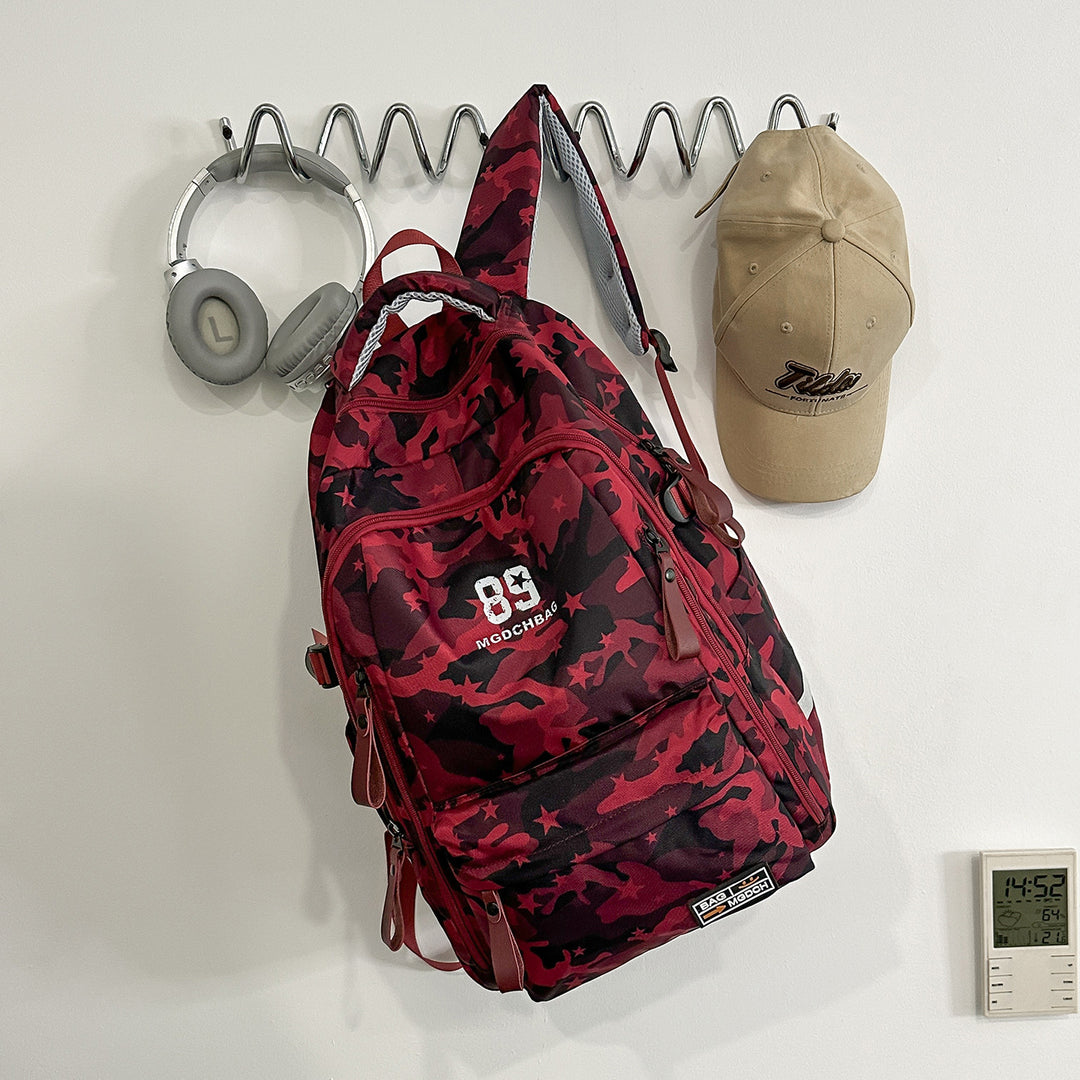 Multi-Funksjonell Urban Camo Skole Ryggsekk