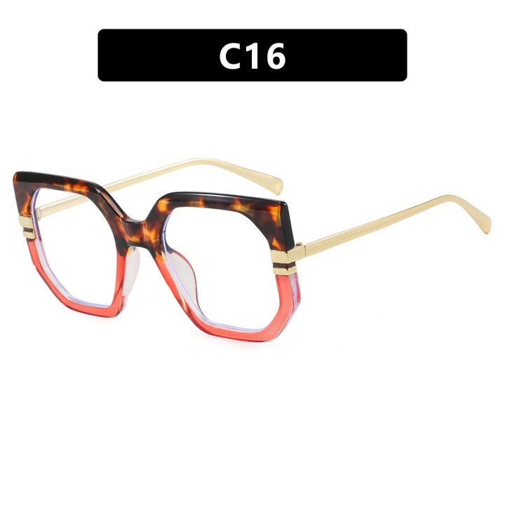 Dame geometrisk solbrille med luksuriøs gullramme og polariserte glass Skanto