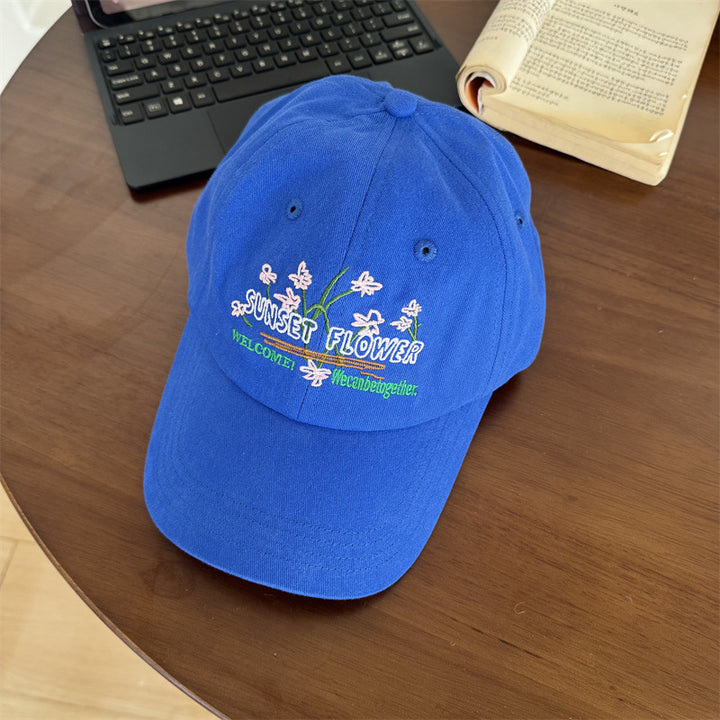 Dame Hatter Brodert Blomsterdesign Caps Skanto