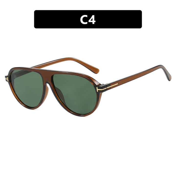 Women's trendy oversized sunglasses with elegant metal frame and UV protection Skanto