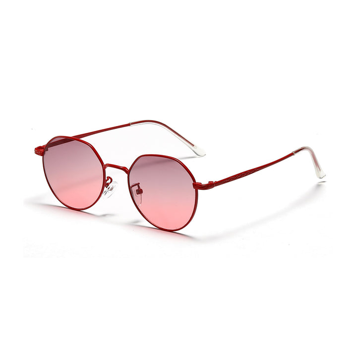 Dame rund brille med filigran metallramme Skanto
