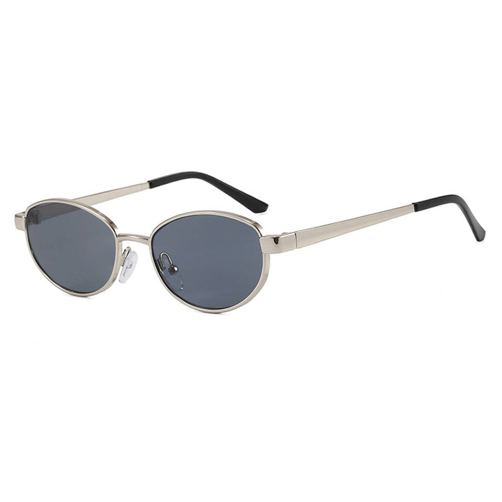 Women's fashionable sunglasses in elegant oval design with high-quality metal frame Skanto