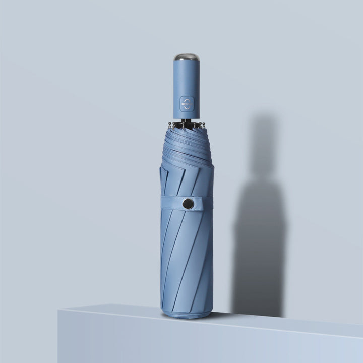 Dame Automatisk Bærbar Paraply med ergonomisk håndtak og reflekterende sikkerhet Skanto