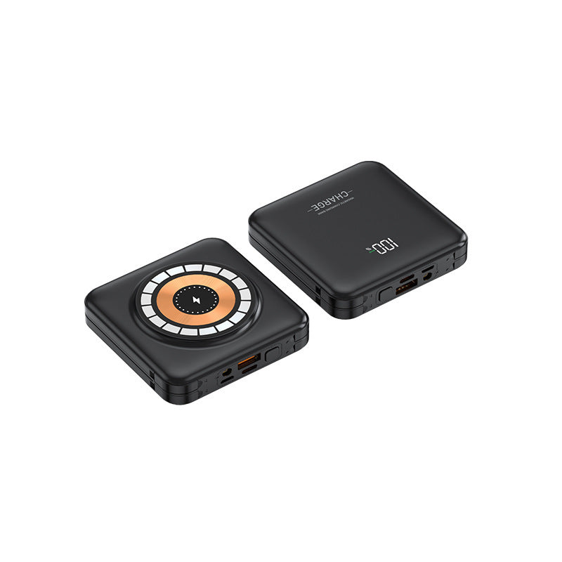 Kompakt powerbank med integrerte ladekabler Skanto