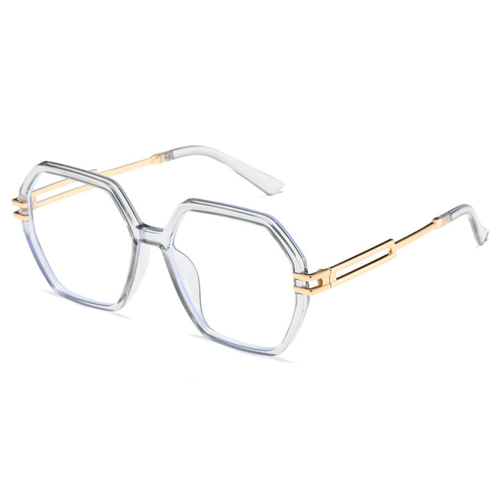 Dame moteriktig solbrille i avantgardistisk heksagon-design Skanto