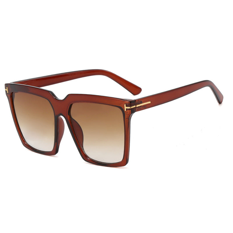 Women's square sunglasses with elegant metal accent Skanto