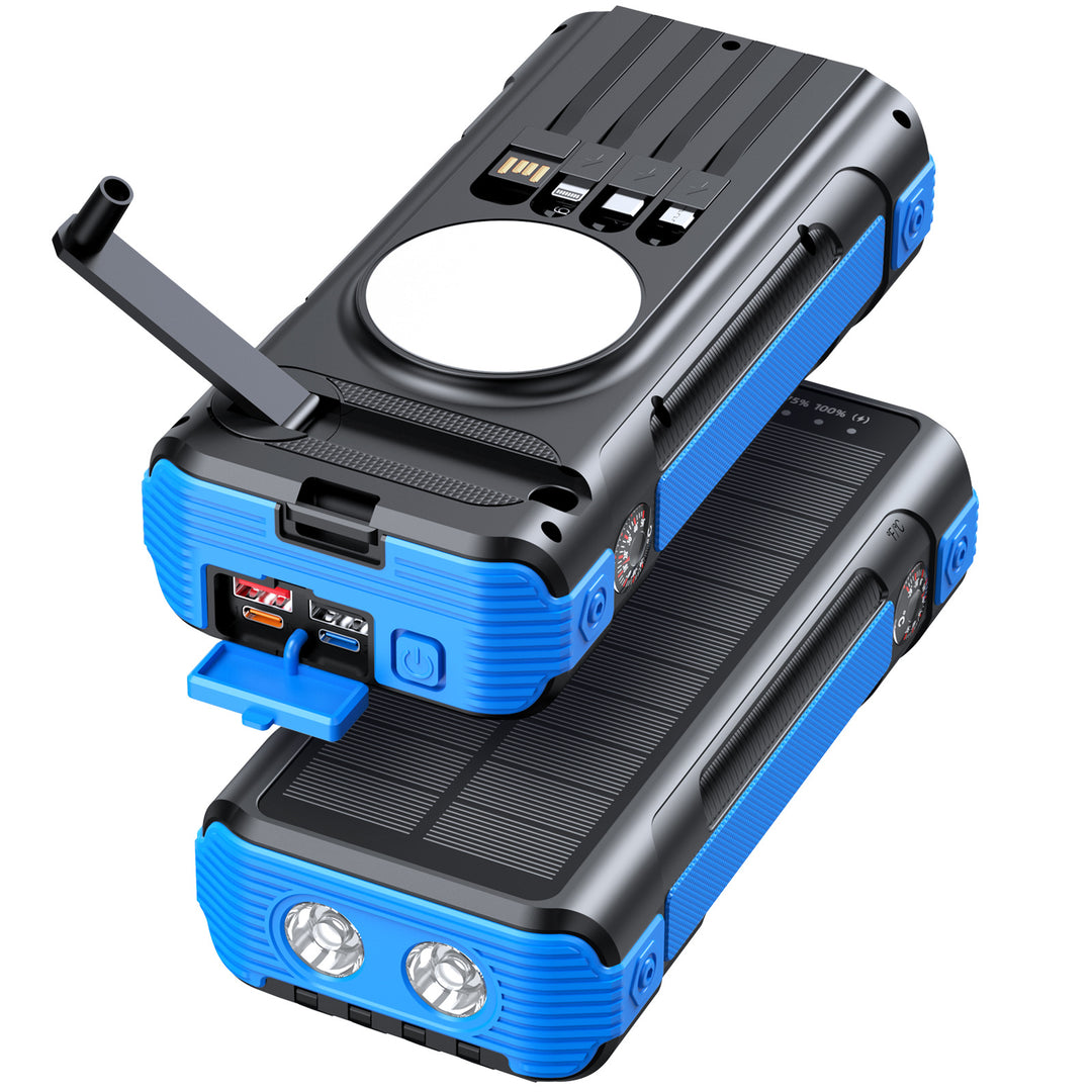 Multifunksjonell solpowerbank med LED-skjerm Skanto