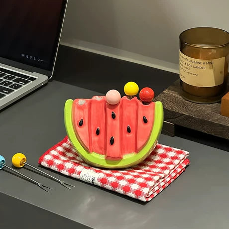 Skanto | Vannmelon Frukt Bite Sticks Gaffel Sett