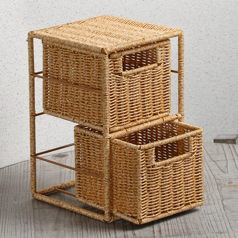 Multi-Tiered Woven Storage Organizer Skanto