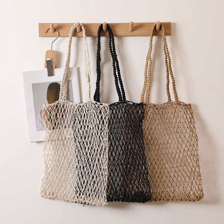 Mesh tote bag with ergonomic handles Skanto