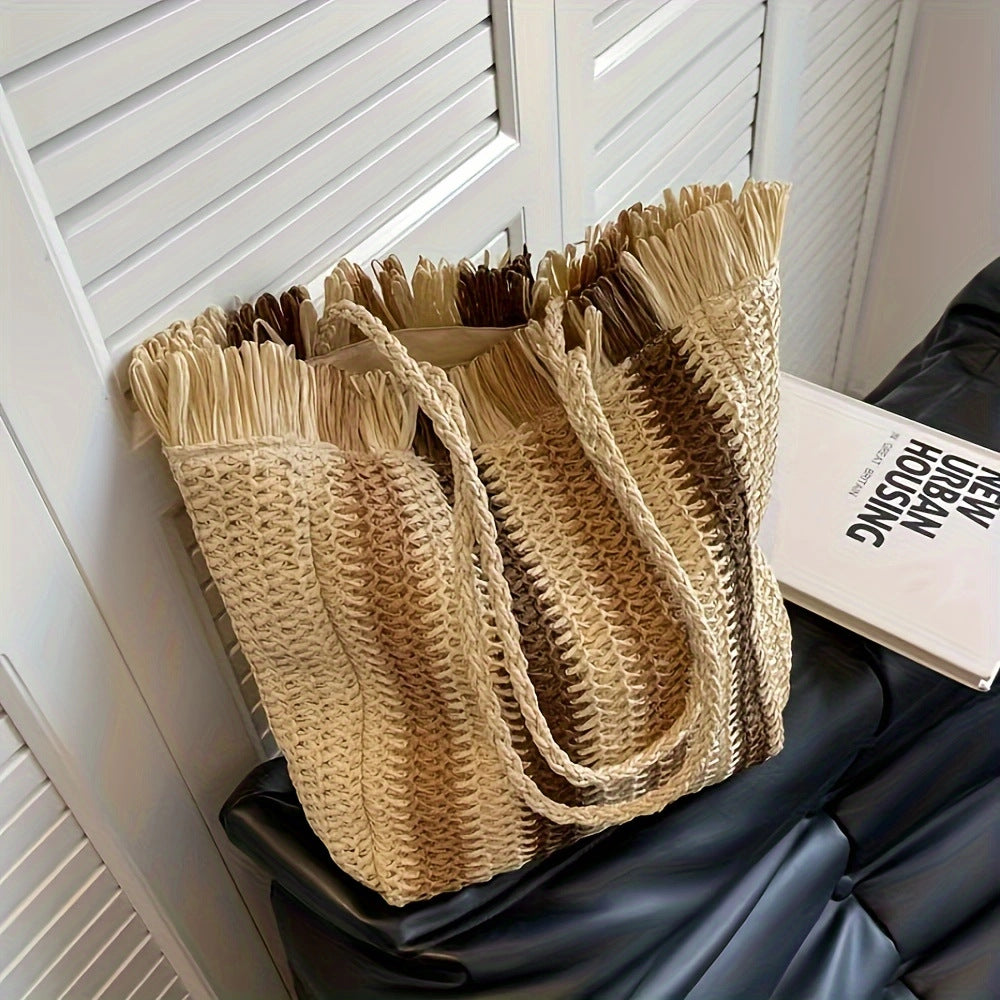 Håndlaget Makramee Tote-veske Skanto