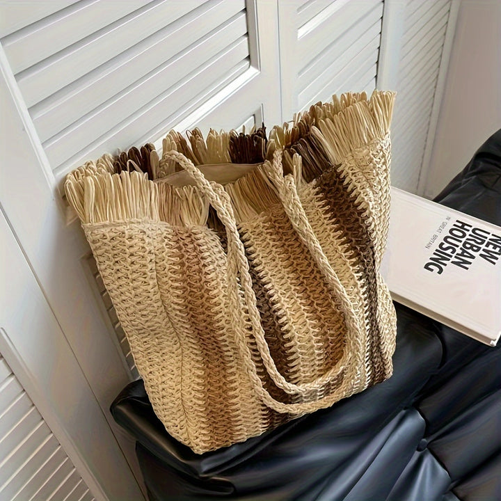 Håndlaget Makramee Tote-veske Skanto