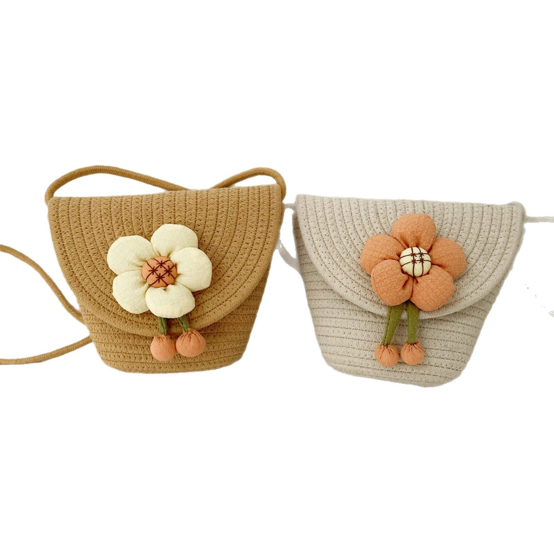 Håndveske med 3D-blomsterapplikasjon Skanto