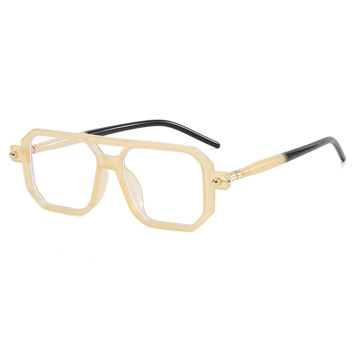 Dame modische Achteck solbrille Skanto