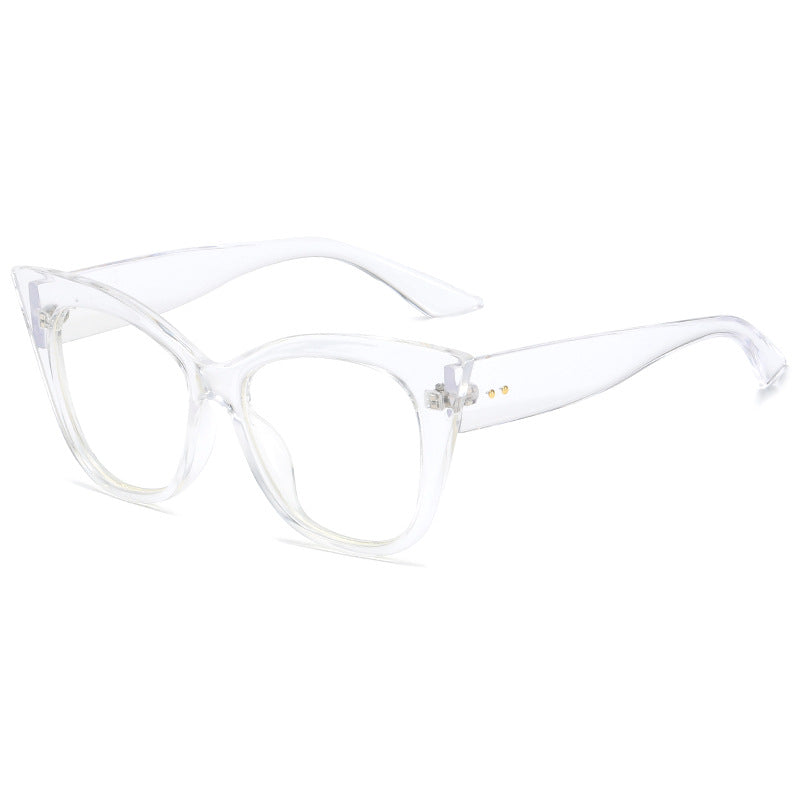 Dame ekstravagante Cat-Eye-solbriller med speilreflekterte linser Skanto