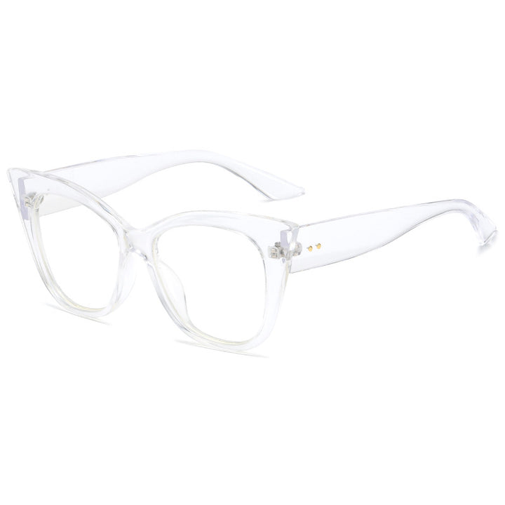 Dame ekstravagante Cat-Eye-solbriller med speilreflekterte linser Skanto