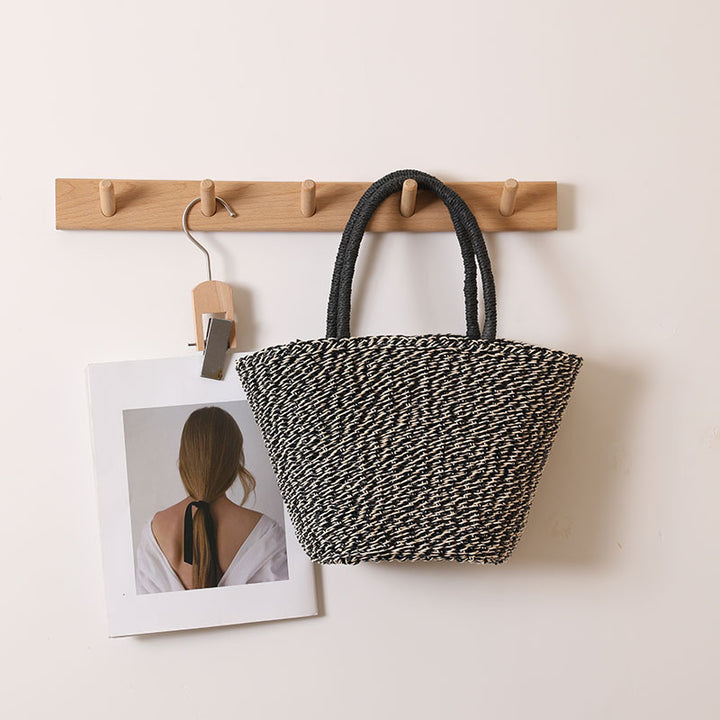 Handmade basket bag with sturdy handles Skanto