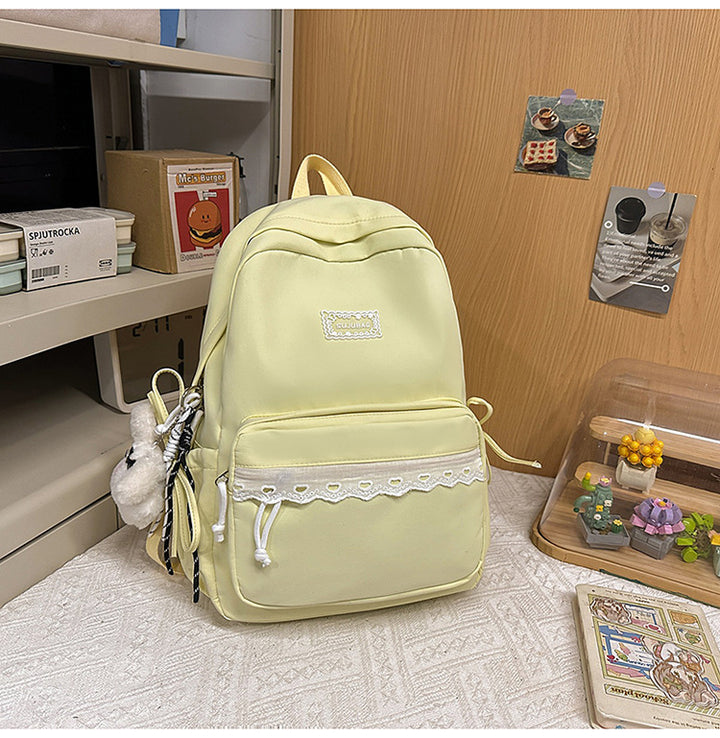 Cute brodert multi-lomme skole ryggsekk