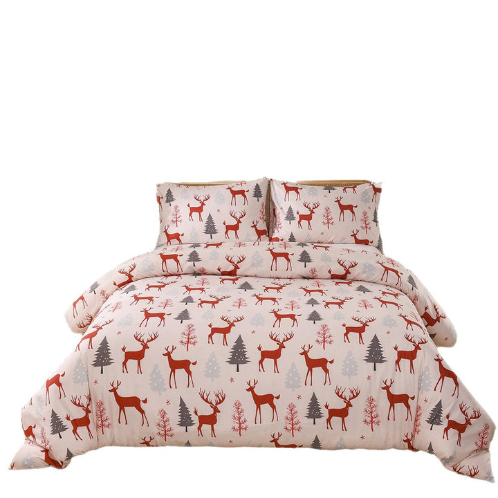 Skanto | Jule Skog Hjorte Mønster Duvet Tre-delt Sett