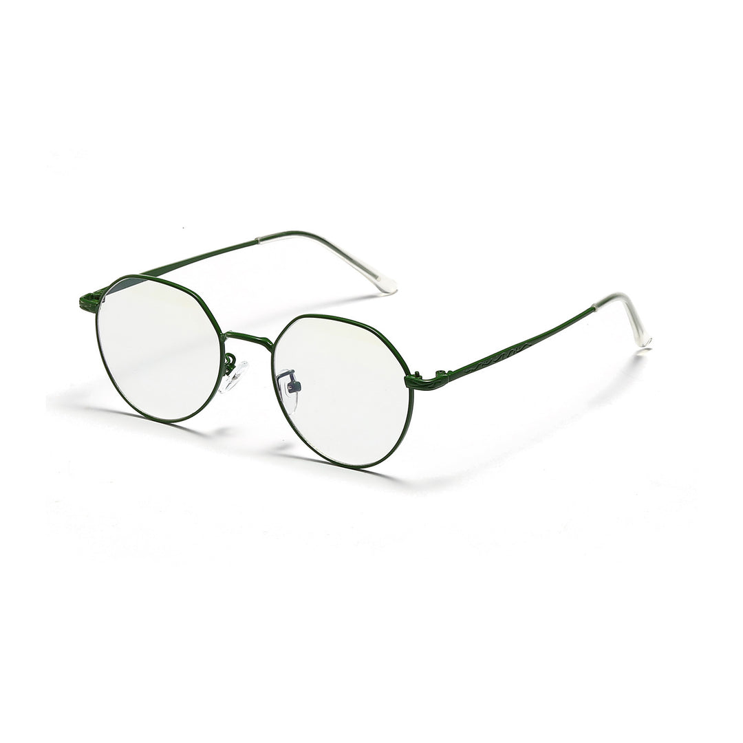 Dame rund brille med filigran metallramme Skanto