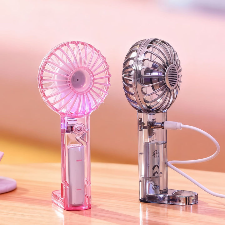 Kvinne Bærbar Mini Vifte med USB-tilkobling og Ergonomisk Design Skanto