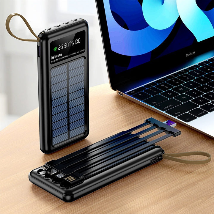 Solfokusert powerbank med digital skjerm og innovativ hurtiglading Skanto