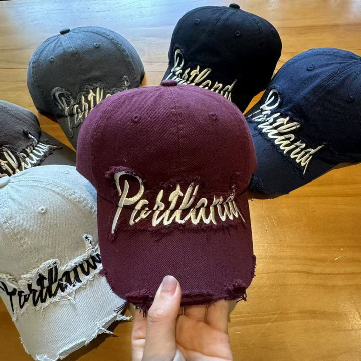 Unisex Slittet Bomull Baseball Cap Skanto