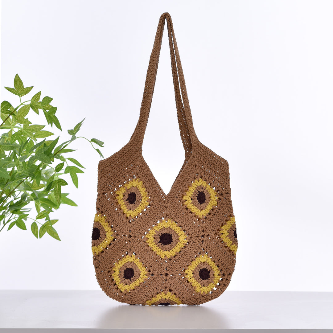 Håndlaget makramé-shopperveske Skanto
