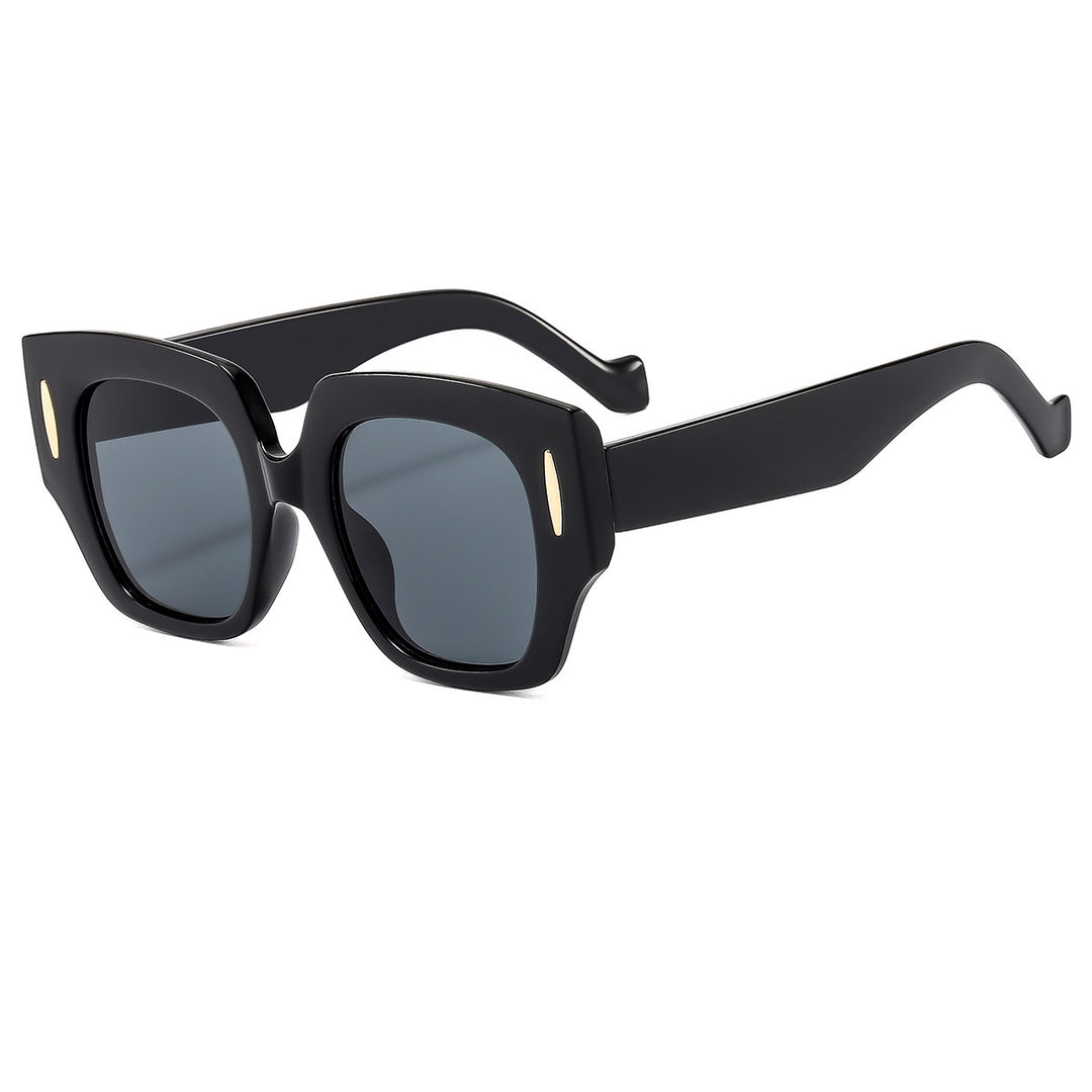 Dame Geometrisk Oversized Solbrille med luksuriøs aksent Skanto