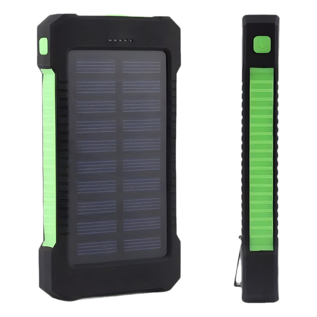 Solenergidrevet powerbank med integrert kompass og karabinkrok Skanto
