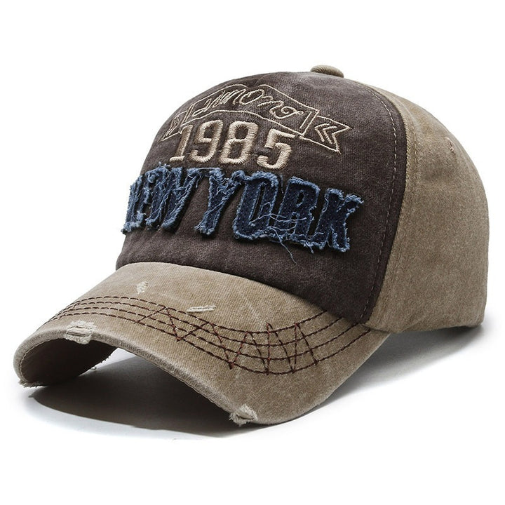 Men's Distressed Cotton Graphic Baseball Cap Skanto