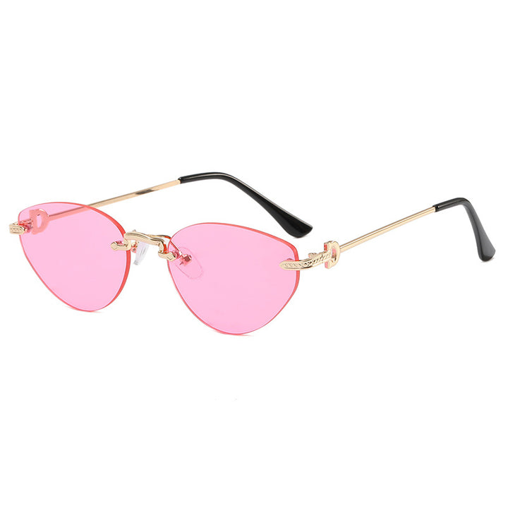 Dame Futuristisk Halvramme Solbrille Skanto