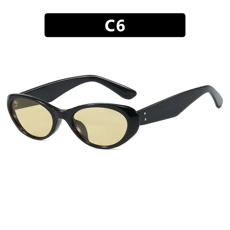 Women's Fashion Cat-Eye Sunglasses with High-Quality Plastic Frame and UV Protection Skanto
