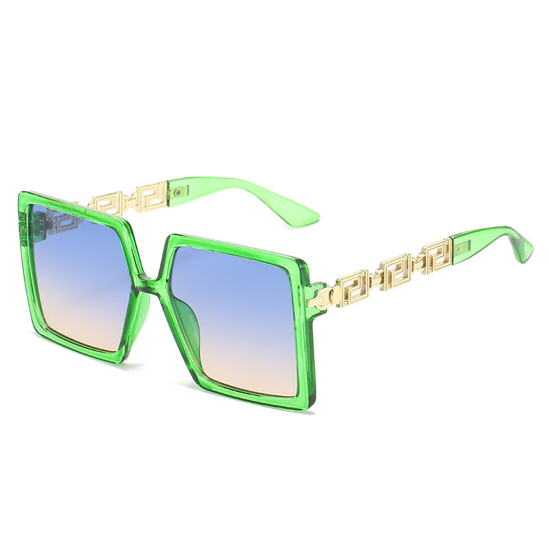 Dame kvadratisk solbrille med luksuriøse detaljer Skanto