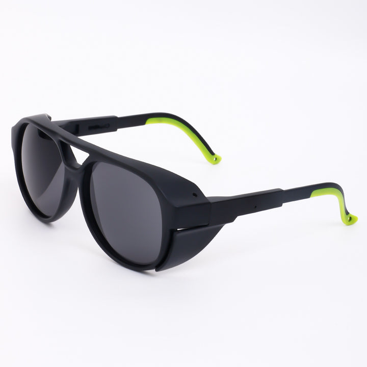 Dame oversized solbriller i geometrisk design med robust ramme og polarisert glass Skanto