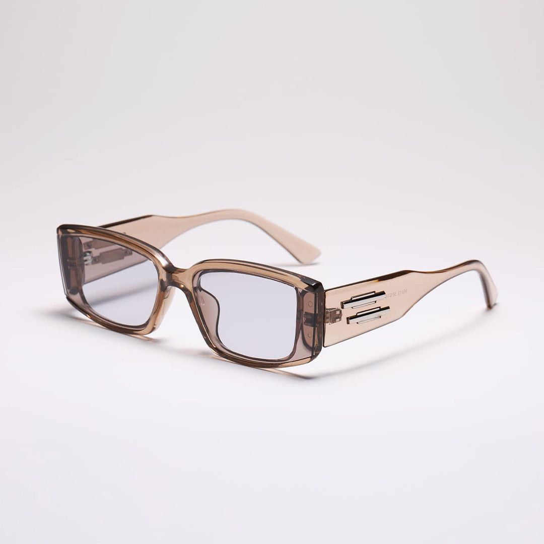 Damer elegant rektangulær solbrille med stilig acetatinnramming Skanto