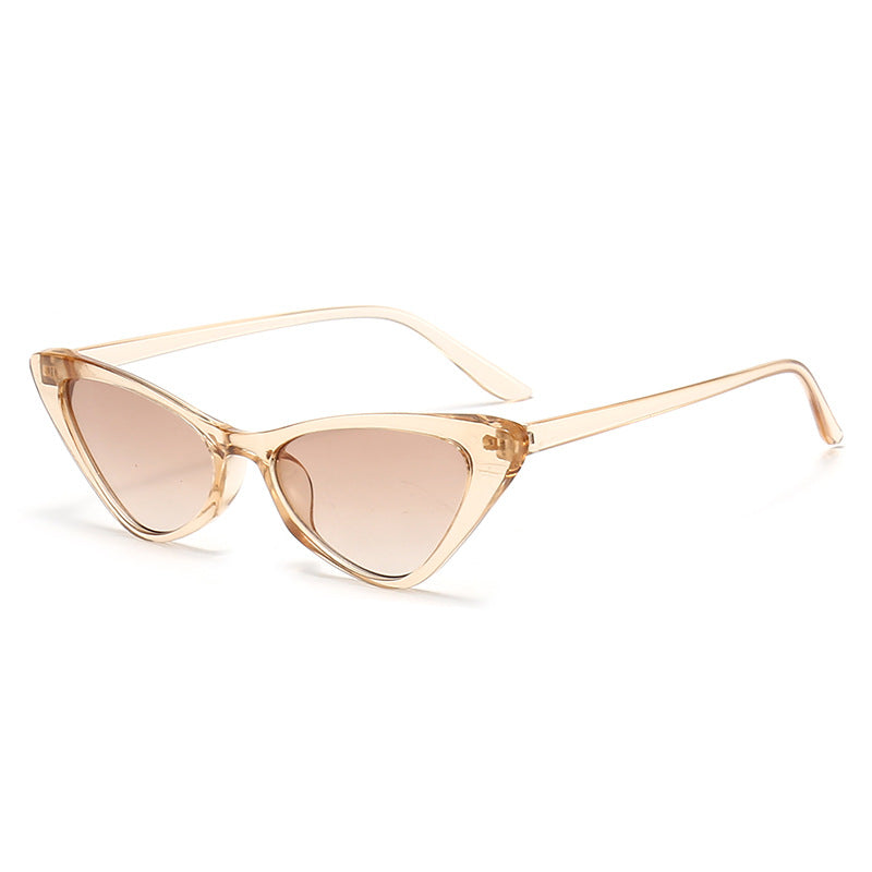 Dame stilige Cat-Eye solbriller med glanset plastramme Skanto