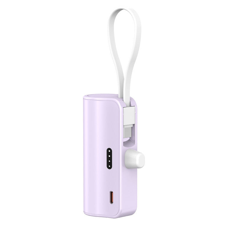 Bærbar powerbank med integrert ladekabel og kompakt design Skanto
