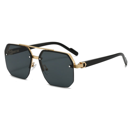 Dame moteriktig solbrille i trendy sekskant-design Skanto