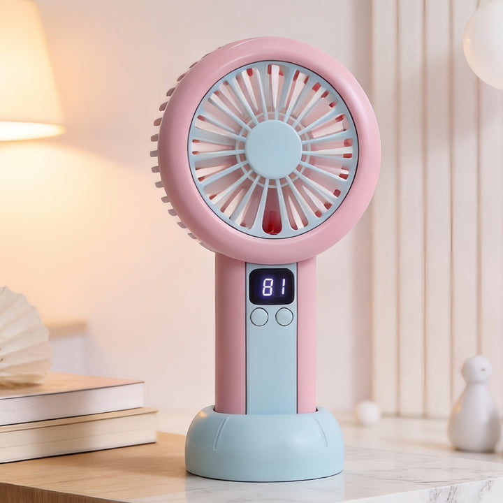 Dame bærbar Mini-vifte med LED-skjerm Skanto